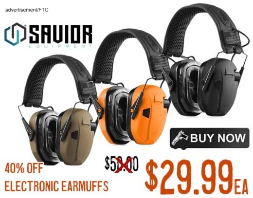 Savior Equipment Apollo Electronic Earmuffs lowest price dec2024