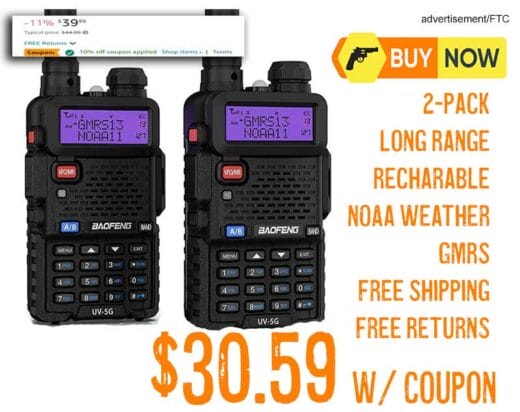 Baofeng Radio 2 Pack lowest price Jan2025