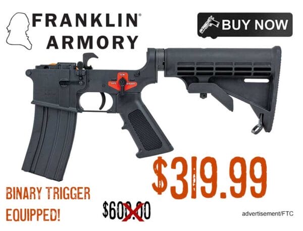 Franklin Armory Binary Trigger-Equipped M4-BLR Lower Rifle Receiver Lowest Price