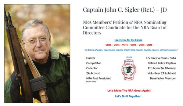 John C. Sigler Running for 2025 NRA Board