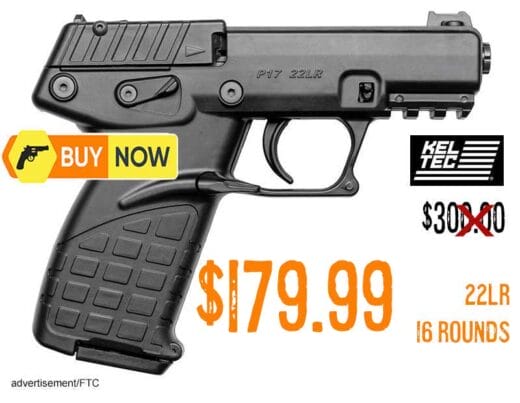 KEL-TEC P17 22 LR 3.8 16rd Pistol lowest price feb2025