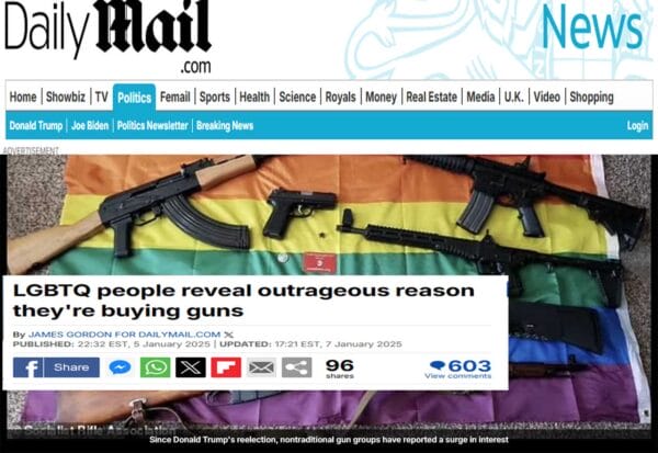 DAILYMAIL.COM LGBTQ people reveal outrageous reason they're buying guns screengrab 2-20-202